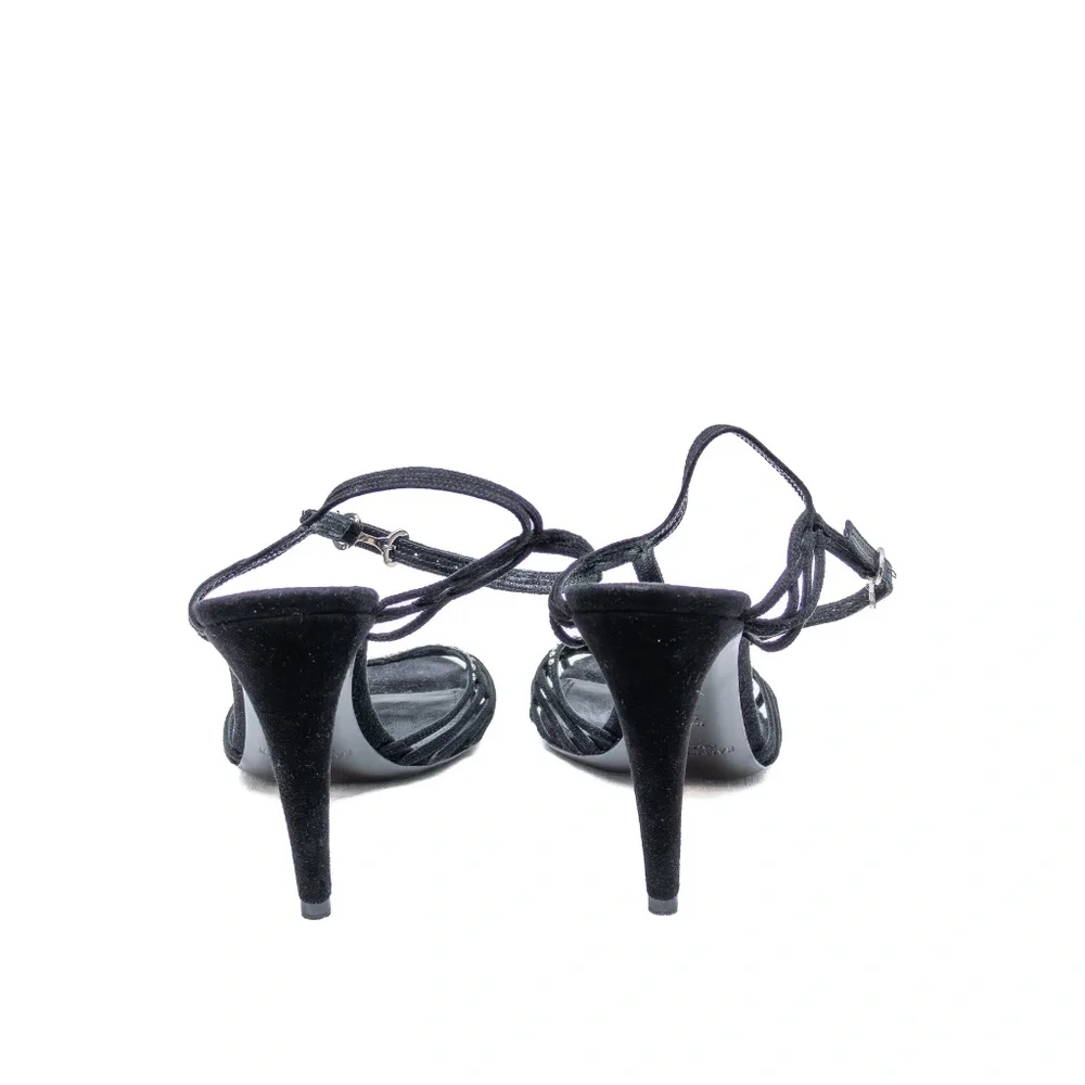 Ralph Lauren‎ Collection Purple Label Black Velvet Beaded Heels | Size US 8.5B